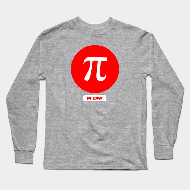 Red Pi day Design Long Sleeve T-Shirt by michellerach